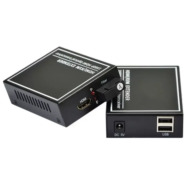 New 1Pair 1-channel h dmi to fiber digital 1080P h dmi-USB Fiber Optic Video Extender Video Converter h dmi Video Fiber Transcei