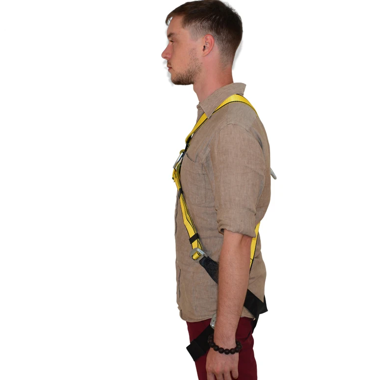 Cintura di sicurezza per tutto il corpo con protezione anticaduta con cordino a doppia cinghia personalizzato colorato personalizzato
