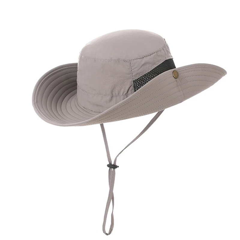 

Fisherman Hat Men Women Summer Sun Protection Big Brim Cap With String Accessory For Beach Swimming Hiking Work Outdoor