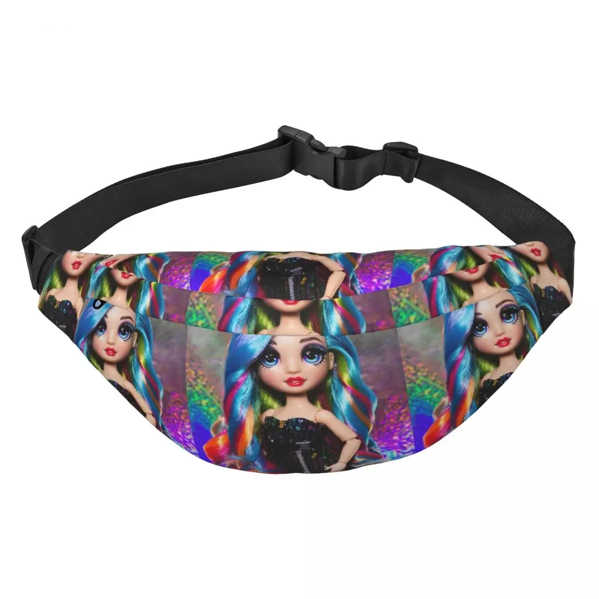 Customized Rainbow Amaya Rainbow High Doll Fanny Pack Women Men Cool Sling Crossbody Waist Bag Cycling Camping Phone Money Pouch