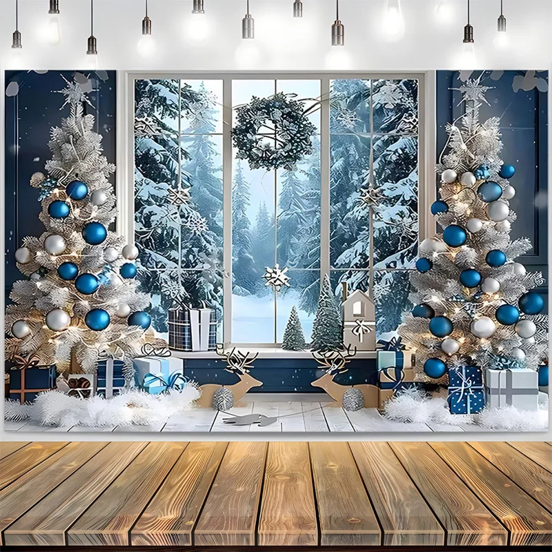 

Winter Wonderful Photography Backdrops Props Christmas Day Fireplace Stage living Room Decoration New Year Background RD-18