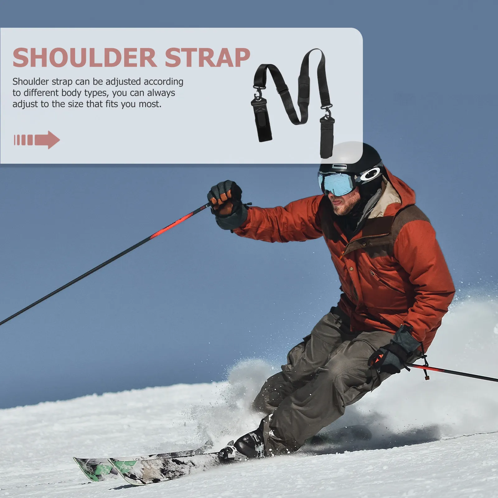 

Ski Straps Heavy Duty Skate Leash for Skiing Snowboarding Secure Attachment Strap Outdoor Winter Sports Skiing Accessories