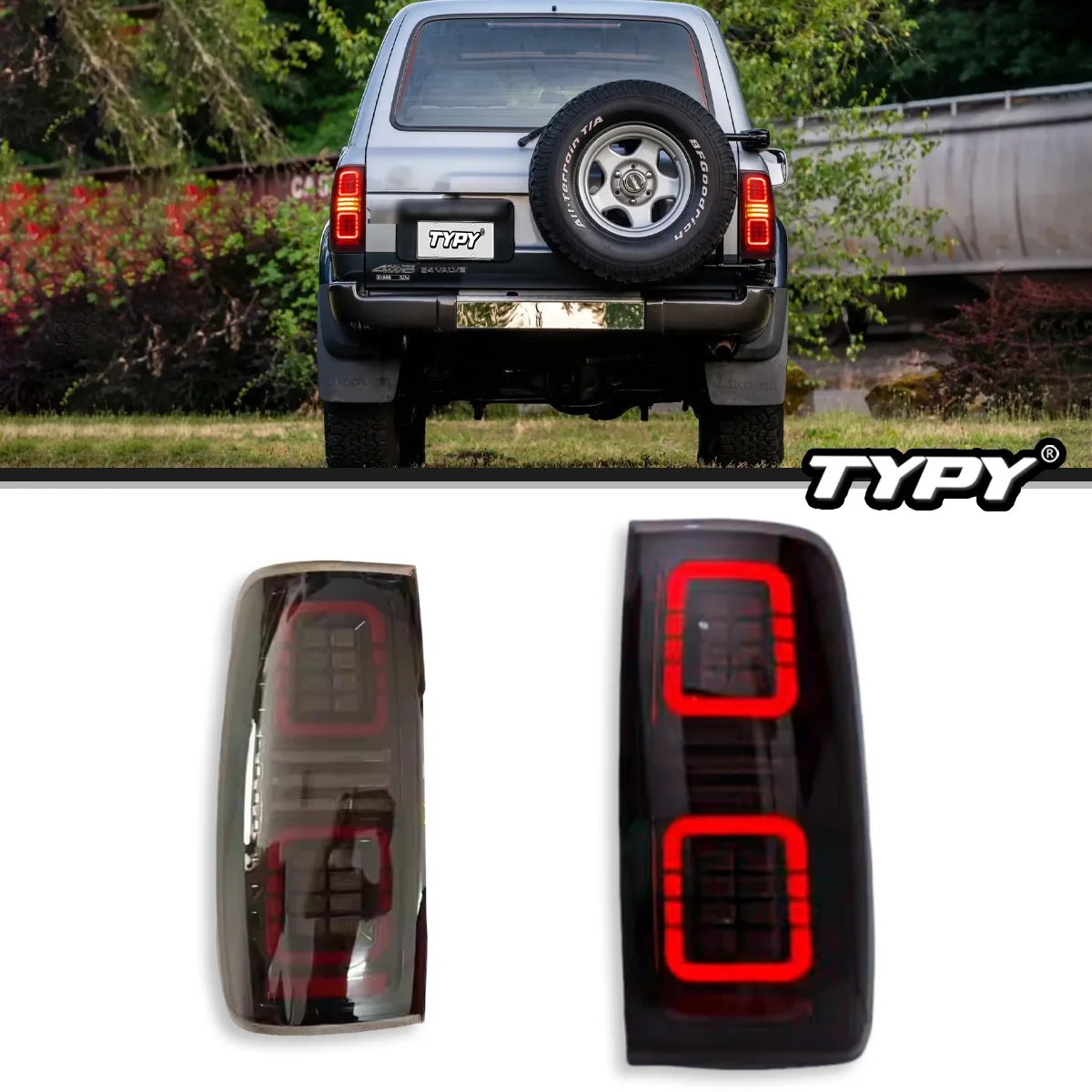 

TYPY Car Lights For Toyota Land Cruiser LC80 1991-1997 Taillight Upgrade Modified to New DRL Dynamic Turn Signal LED Taillight