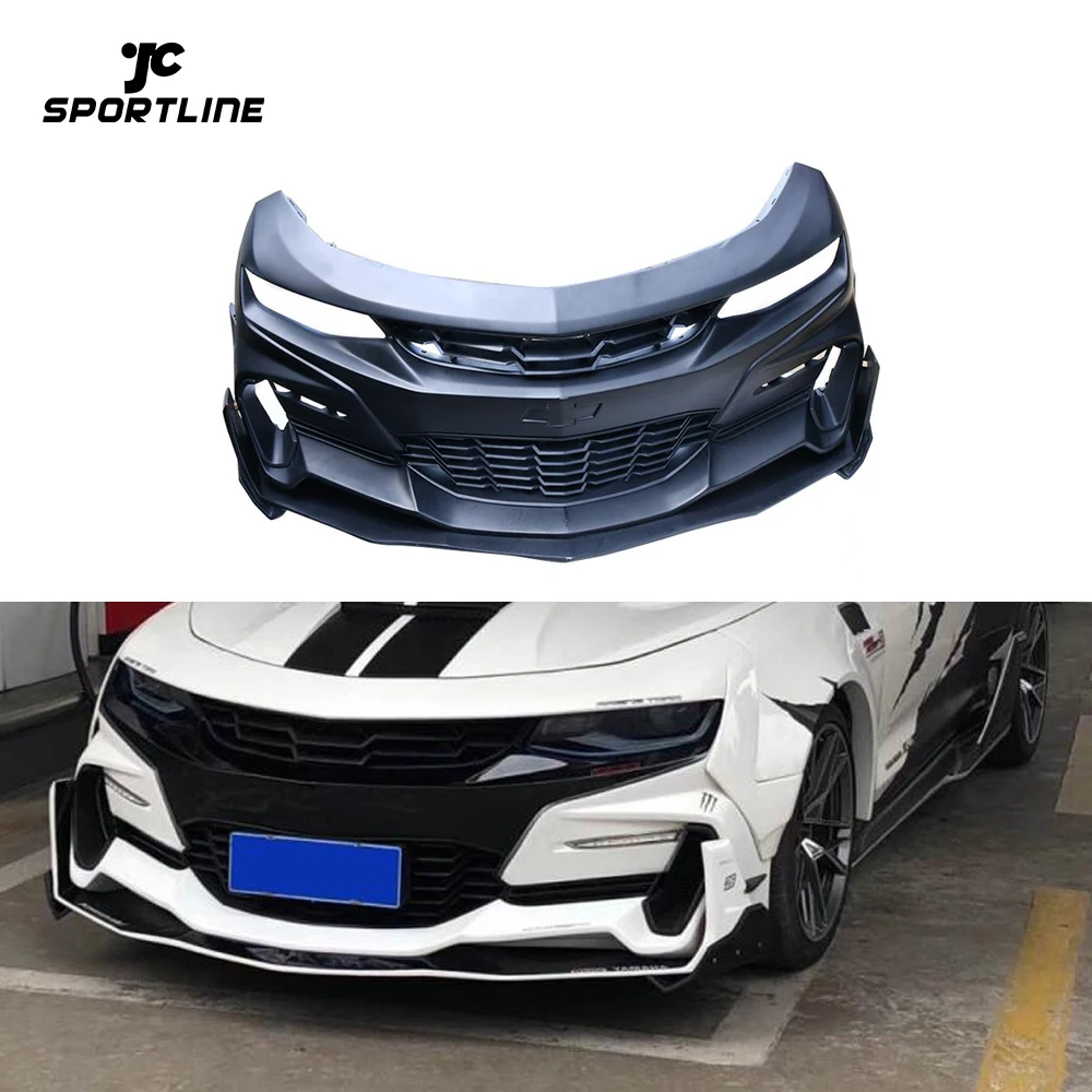 

Transformers Style Body Kit Car Bumper with Front Canards for Chevy Camaro RS SS ZL1 LS LT 2016-2018