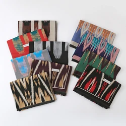 New autumn winter scarves women's versatile warm shawl jacquard abstract diamond geometry high-quality large square scarf