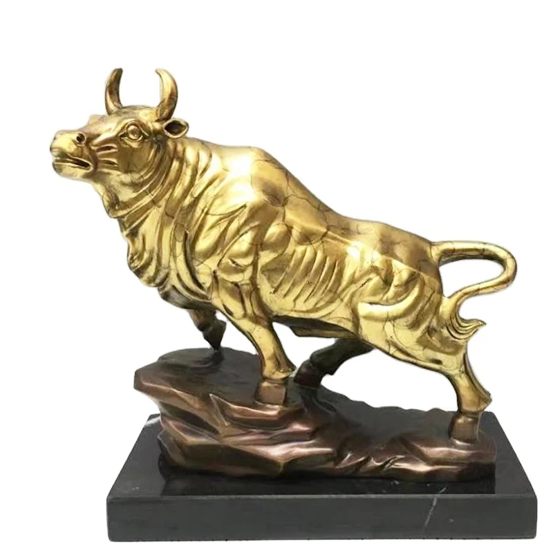 

Factory custom design small size brass bull statue