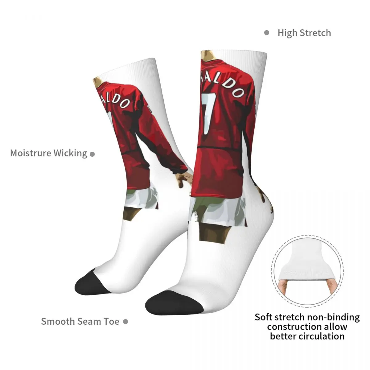 Football Ronaldos Legend ArtVector Men Women Socks Outdoor Novelty Spring Summer Autumn Winter Stockings Gift