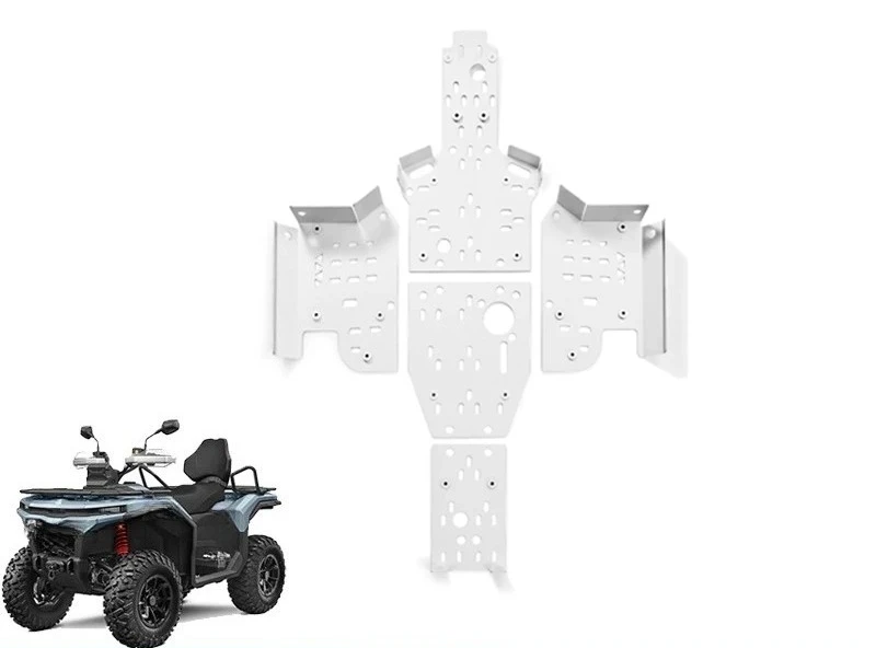 For CFMOTO CFORCE C4 C5 ATV (4mm) Short version Aluminum Skid Plate Assembly Chassis Guard