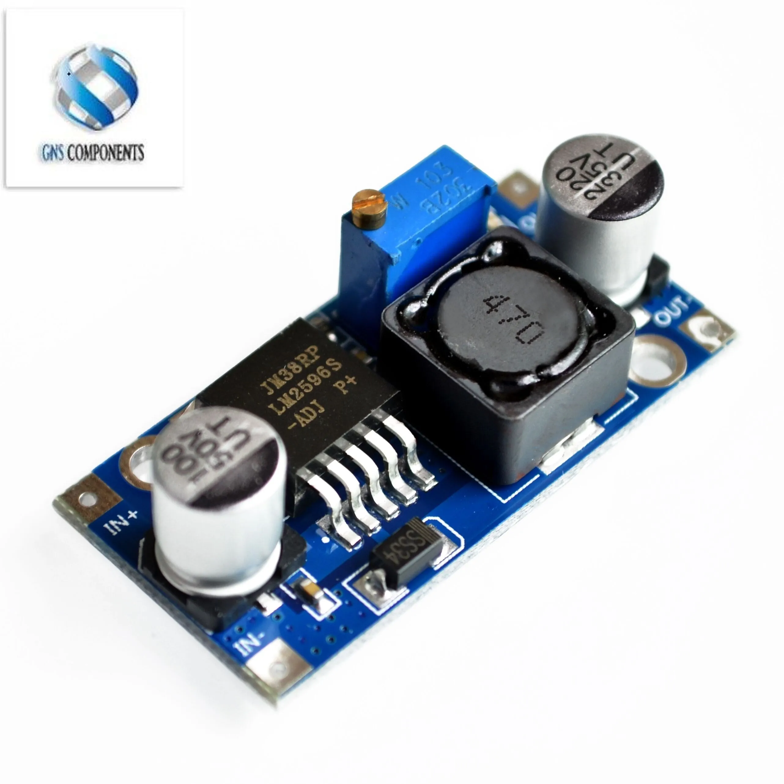 LM2596S 5A XL4015 DC adjustable buck stabilized power supply module board A 5A 75W 24V to 12/5V