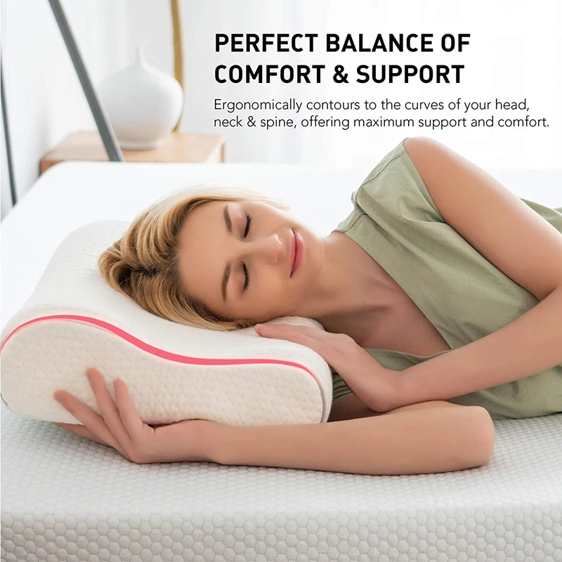 

Thailand Natural Latex Pillow Cervical Pillow Protect Memory Foam Particles Pillow For Sleeping Orthopedic Pillow Slow Rebound