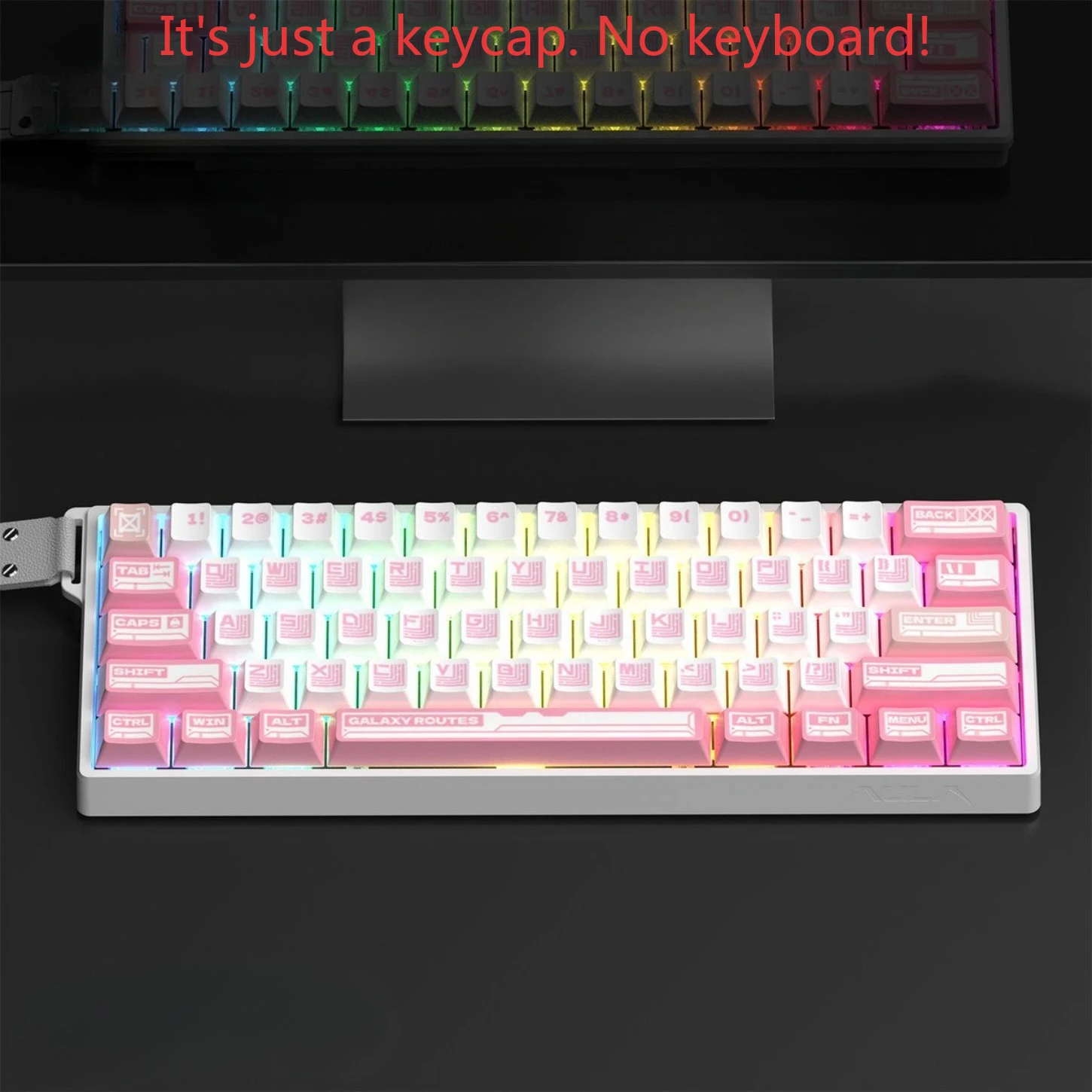 Three Color Options for Cherry Keychain Kit PBT 87 Keys Suitable for 61/64/75/84 Personalized Mechanical Keyboard