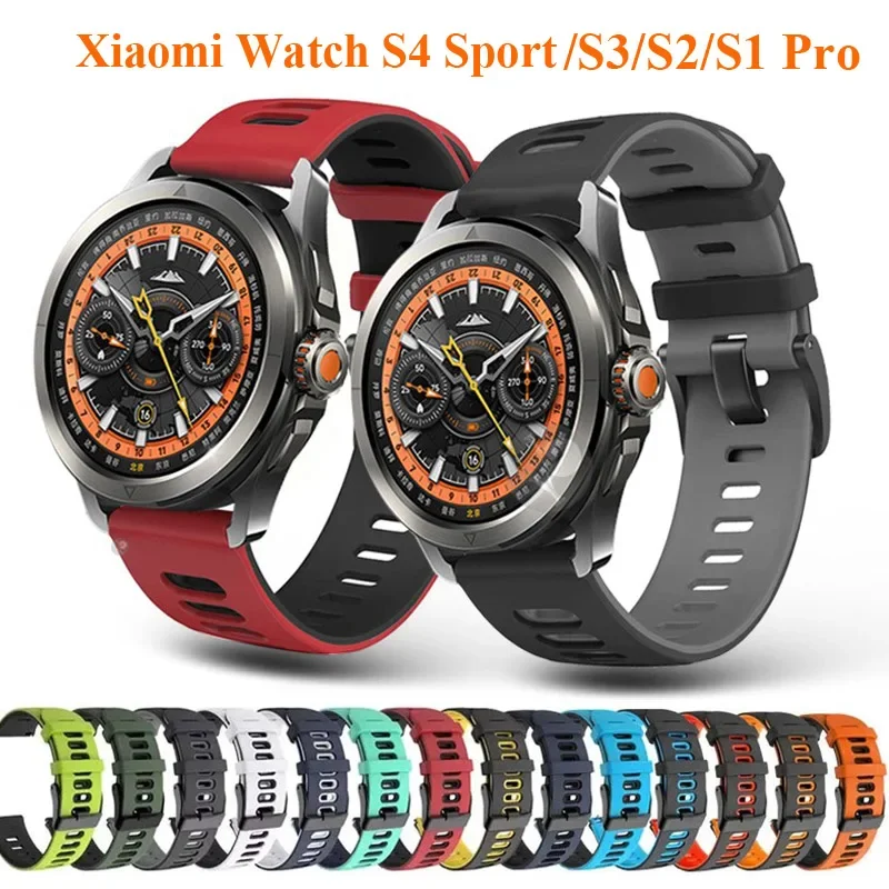 Сменный ремешок 22 мм для Xiaomi Watch S4, спортивный браслет для Xiaomi Watch 2 2Pro S3 S2 S1 Pro Active Mi Color 2 Correa
