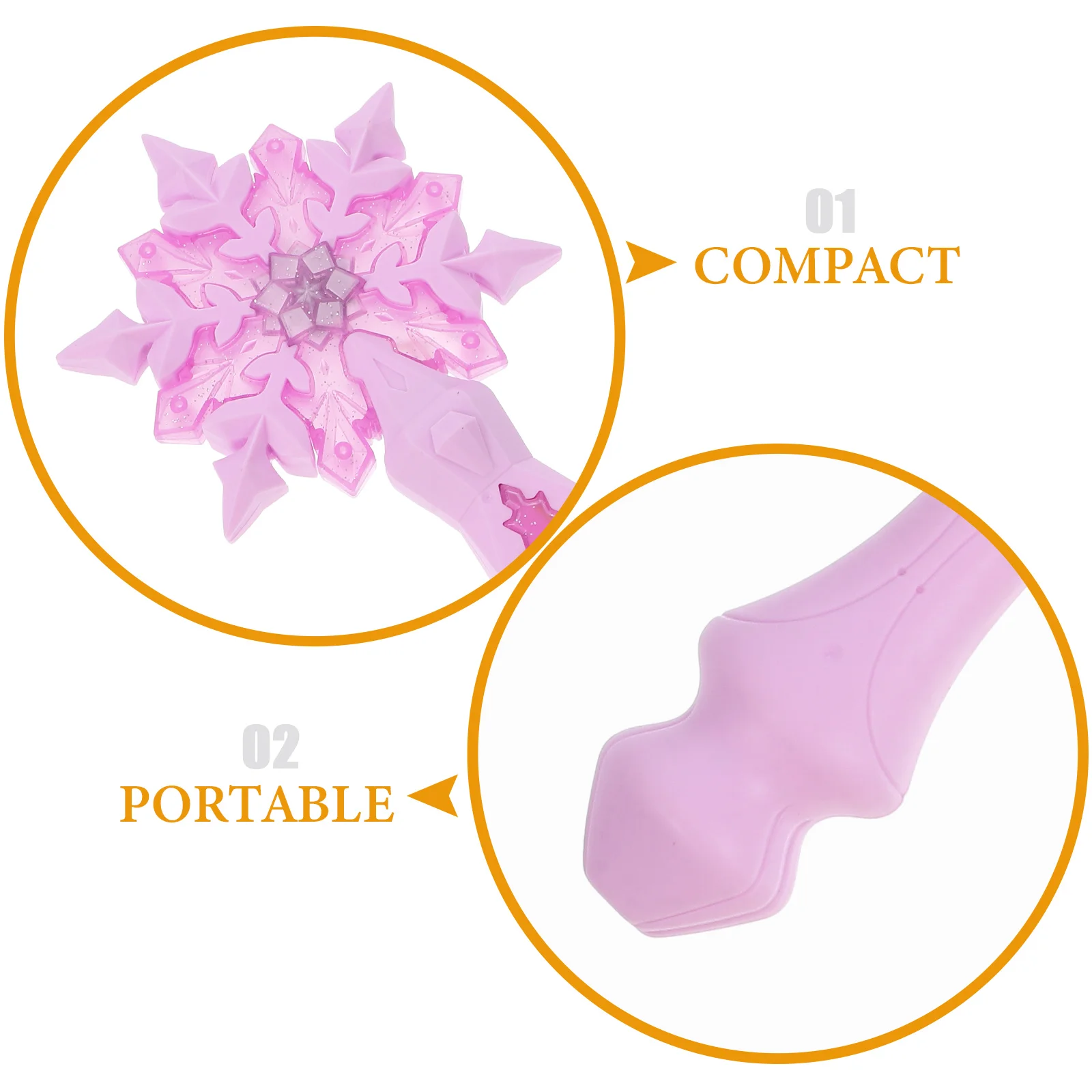 Flocon de neige lumineux princesse pour filles, fournitures de fête d'anniversaire, Design lumineux, Cosplay en plastique facile pour enfants, 1 pièce