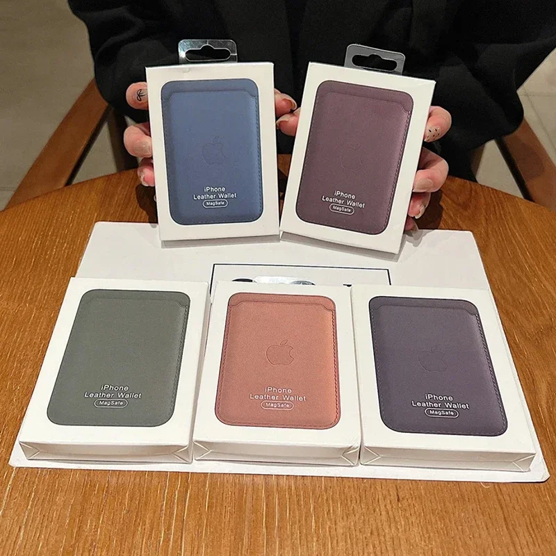 الأصلي غرامة المنسوجة Magsafe المحفظة المغناطيسي آيفون 17 12 14 13 16 برو ماكس زائد 15 16 13 14 حافظة بطاقات غطاء أبل