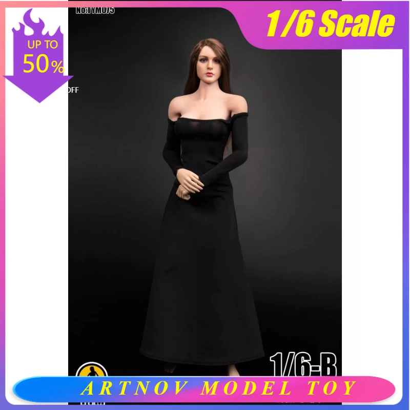 

Красное и черное вечернее платье без бретелек для женской фигурки солдата 1/6, подходит для 12-дюймового женского тела.