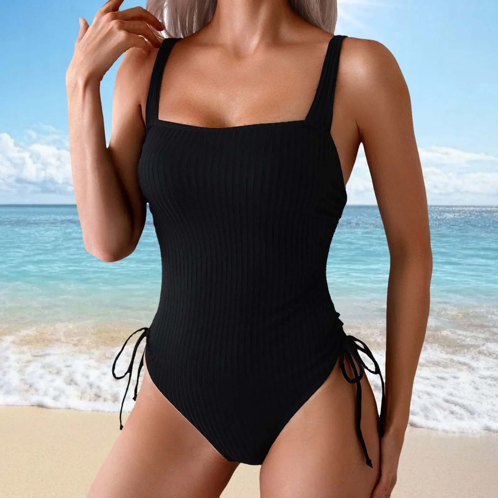 

Винтажный купальник, женский модный и сексуальный шейный ремешок без рукавов, однотонные треугольные брюки, женские бразильские модные брюки 2025 года