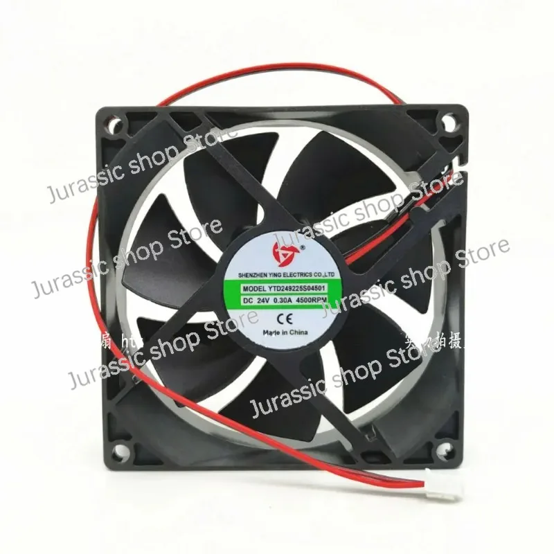 

1PC YTD249225S04501 Cooling Fan 24V 0.30A 2-wire Welding Machine New