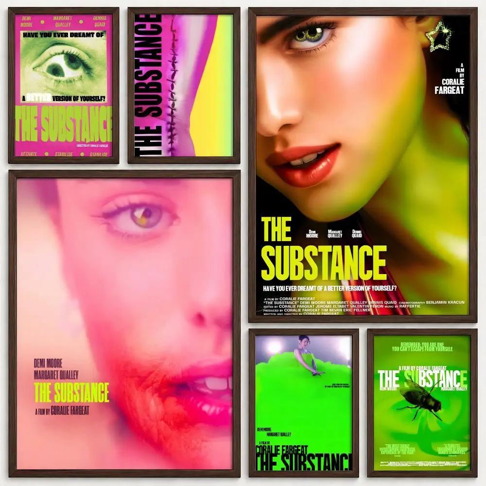 Movie The Substance Poster Self‑Adhesive Waterproof PP Poster Coffee House Bar Wall Art Sticker Room Home Decor
