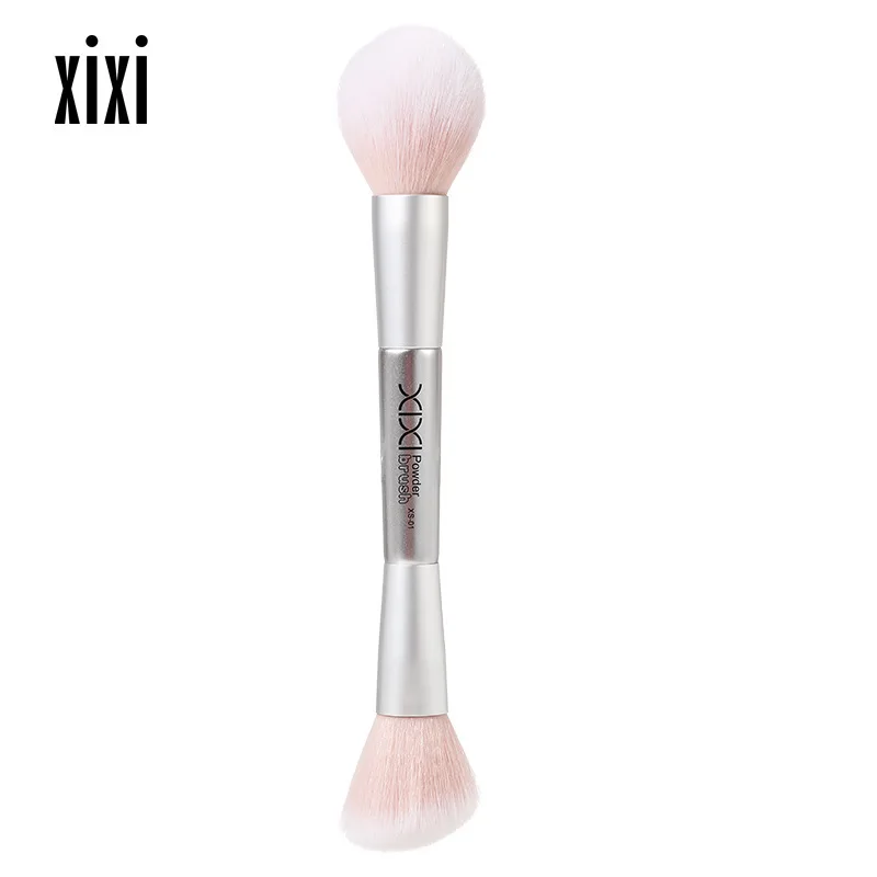 Gesichtspinsel mit zwei Enden – Puder-/Rougie-/Textmarker-/Konturpinsel, Mini-Make-up-Pinsel-Set, tragbares Reise-Kosmetikwerkzeug