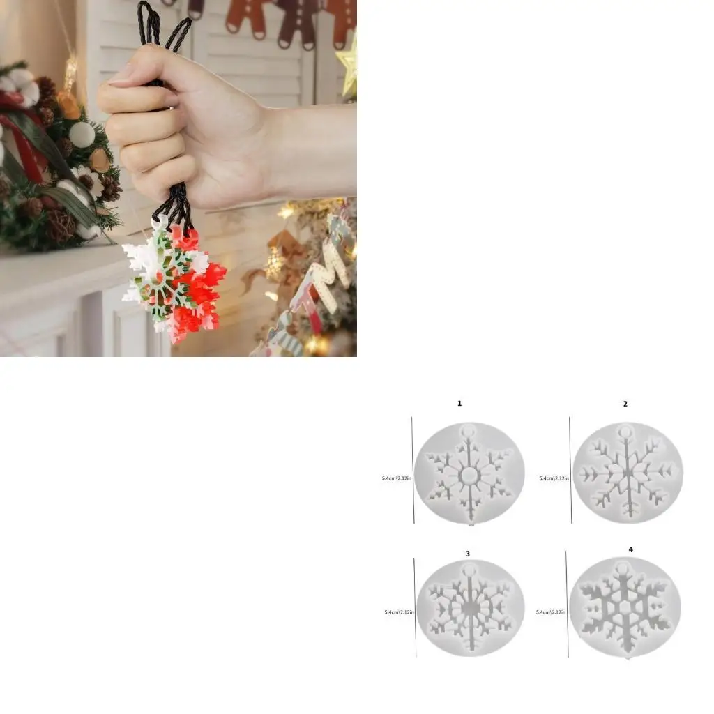  Epoxy Resin Snowflake Molds For Jewelry Crafting Soft Silicone Mold For Earrings Necklace And Keychain Pendant Creations