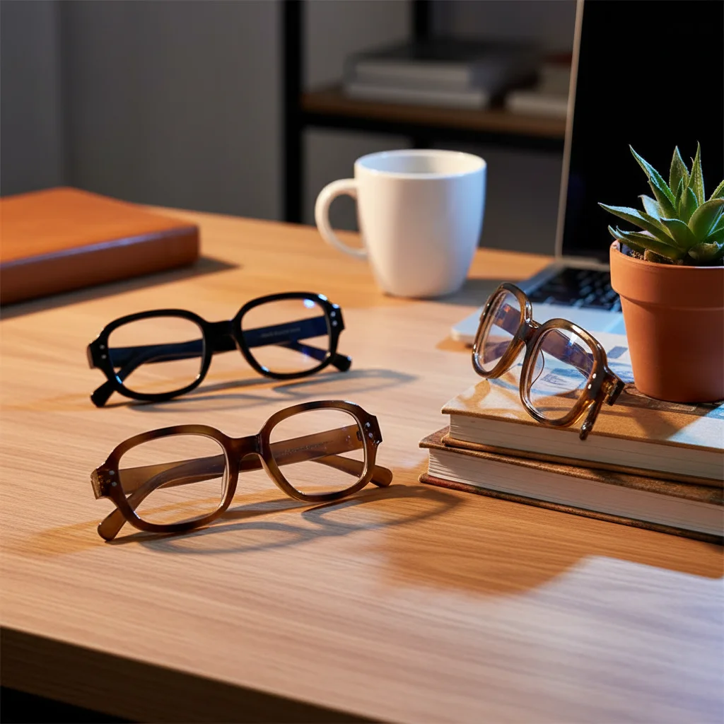 Óculos de Computador Retrô com Armação Grossa Quadrada Anti-Luz Azul para Mulheres e Homens, Óculos de Grau com Lentes Transparentes, Tendência de Óculos de Sol