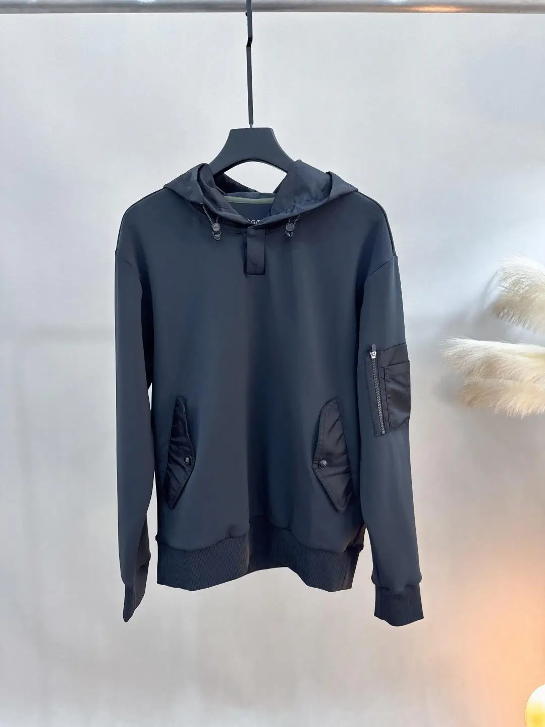 Women Golf Hoodie Long Sleeve Pullover Contrast Color Patch Pocket Hooded Sweatshirt Casual Sports Golf Tops