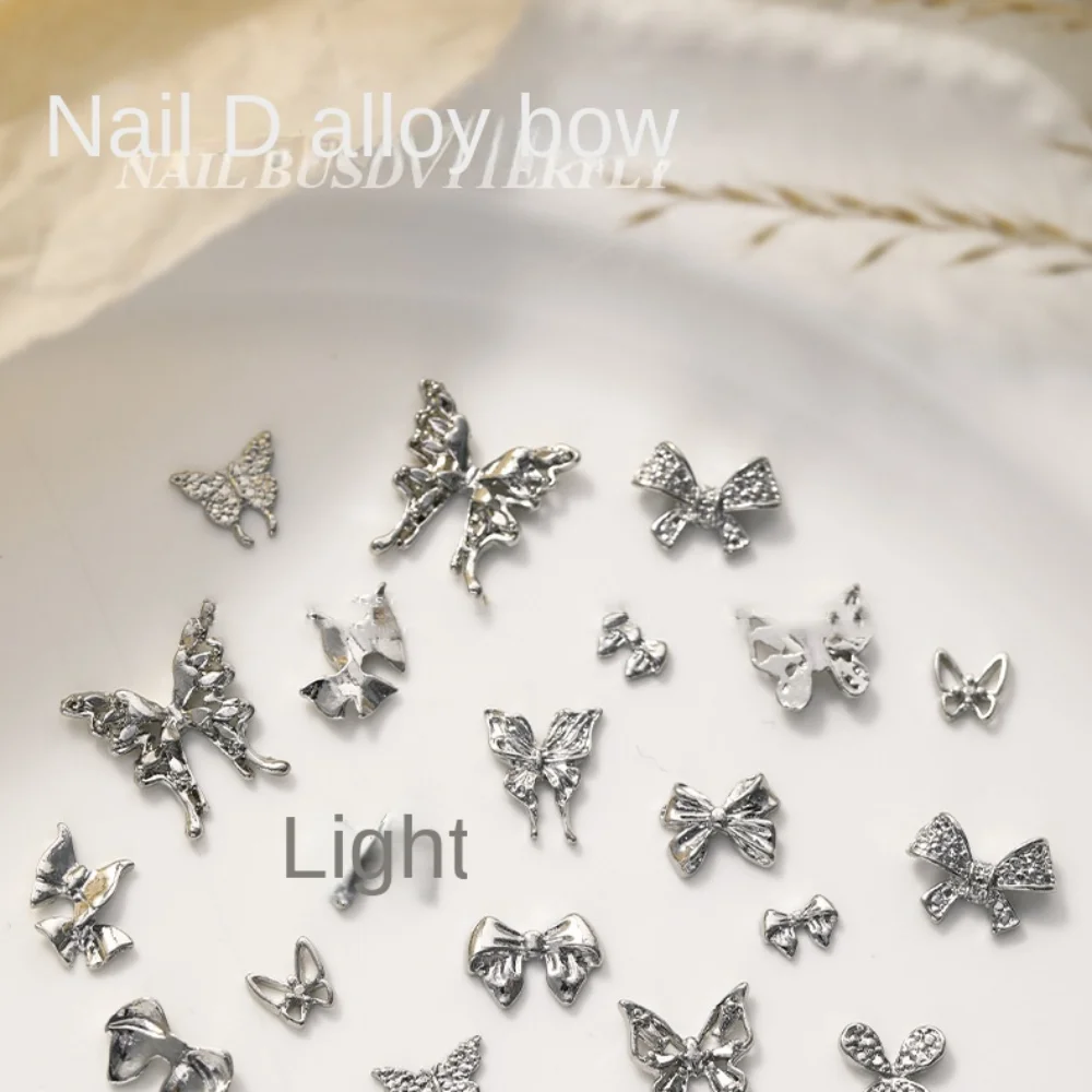 10pcs Crystal 3D Nail Art Decoration Jewelry Luxury Nail Rhinestone Wedding Design Metal Butterfly Nail Charm Nail Supply