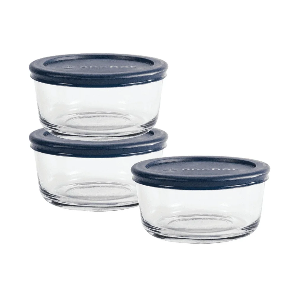 3-Piece Glass Storage Containers 3