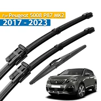 Limpiaparabrisas de Erick LHD, juego de limpiaparabrisas delantero y trasero para Peugeot 5008 P87 2017 - 2023, cepillo para limpiar la lluvia y la ventana