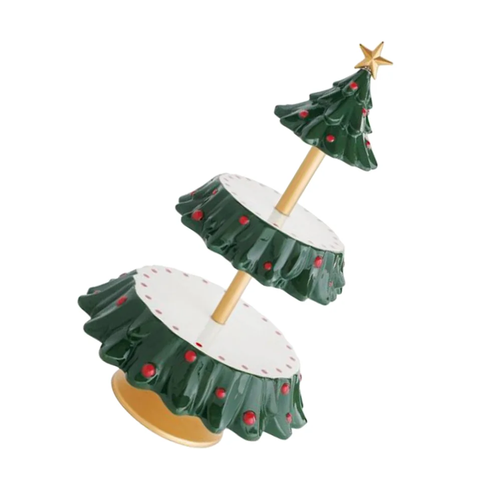 

Christmas Tree Tray Food Storage Plate Show Rack Desk Ornament Resin Candy Serving