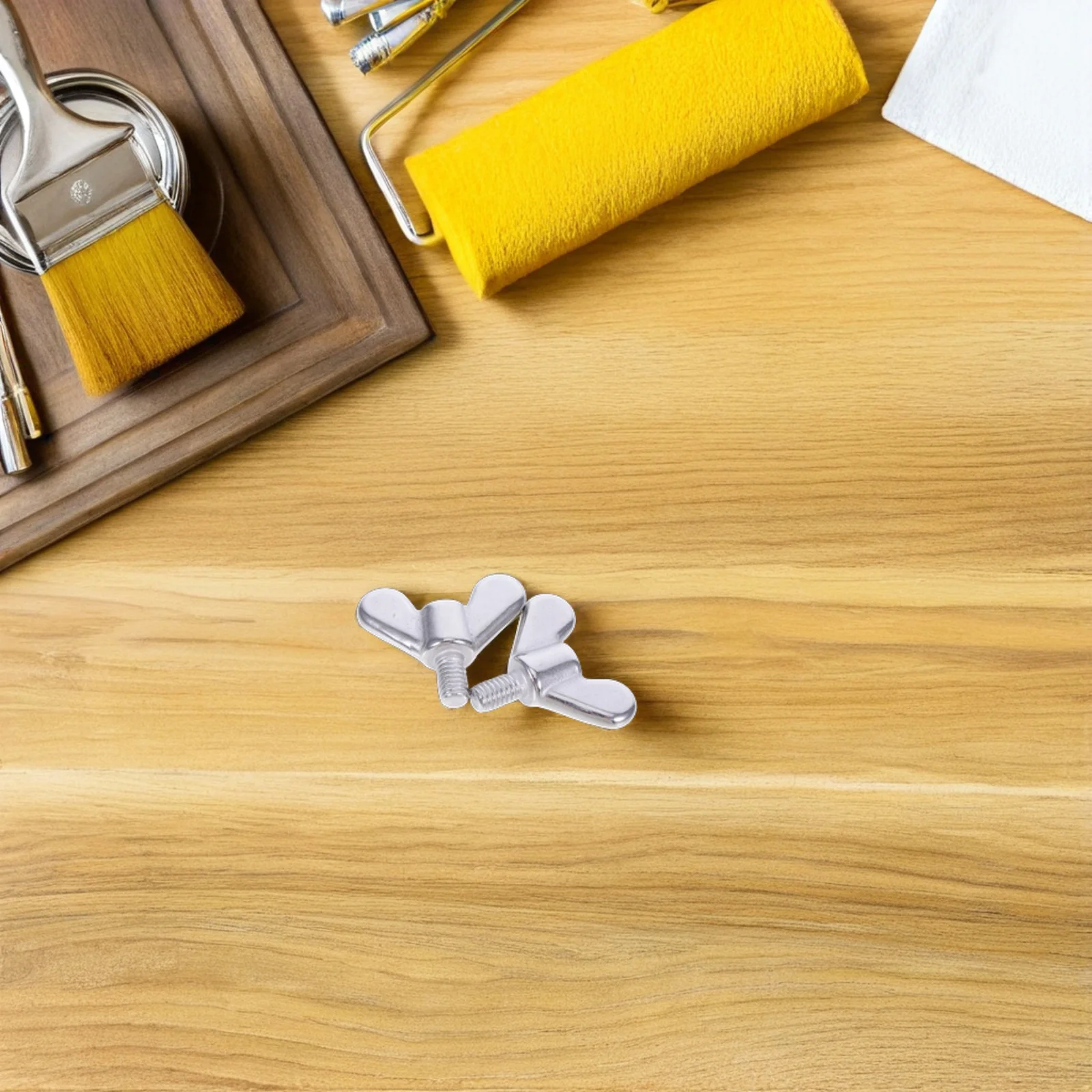 

2Pcs Stainless Steel Flagpole Wing Nut Screws Butterfly Bolts Hand Twist Fastening Furniture Bed Frame Hardware