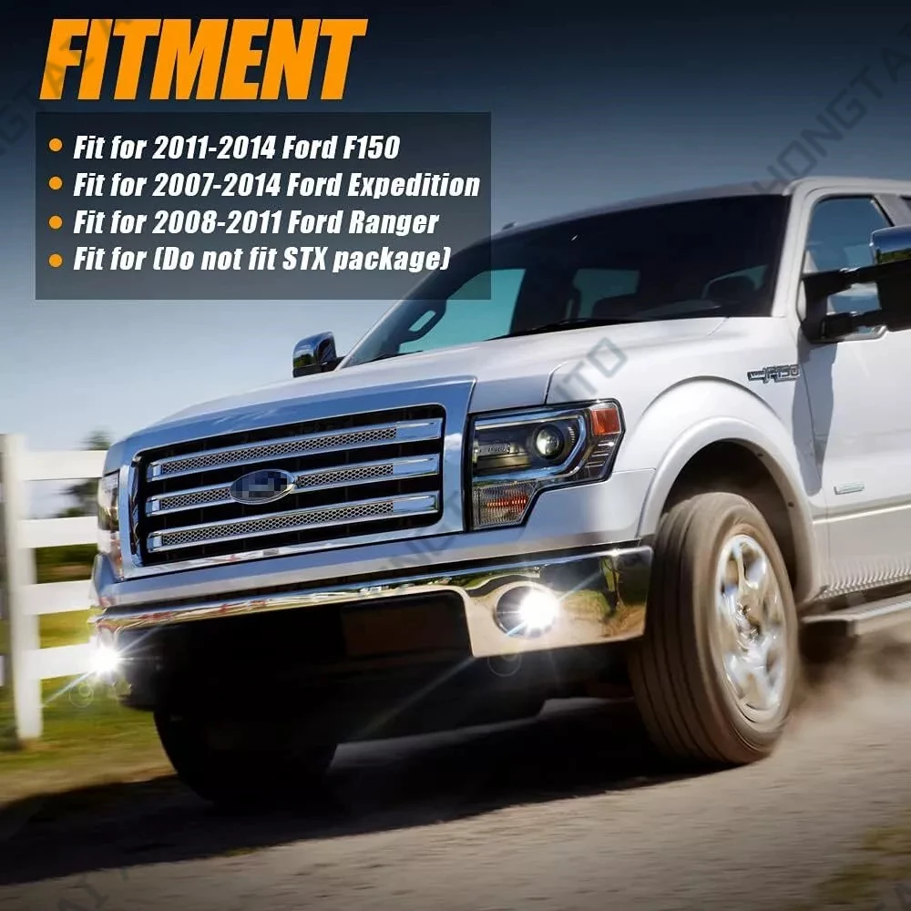 LED Fog Lights For Ford F150 F-150 Truck 2004 2005 2006 2007 2008 2009 2010-2014 LED Fog Lamps Assembly LED Bumper Driving Lamp