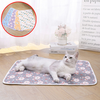Breathable Cat Bed Mat Cute Small Dog Cool Sofa Mat Antislip Summer Dampproof Ice Silk Puppy Sleeping Cushion Accessories