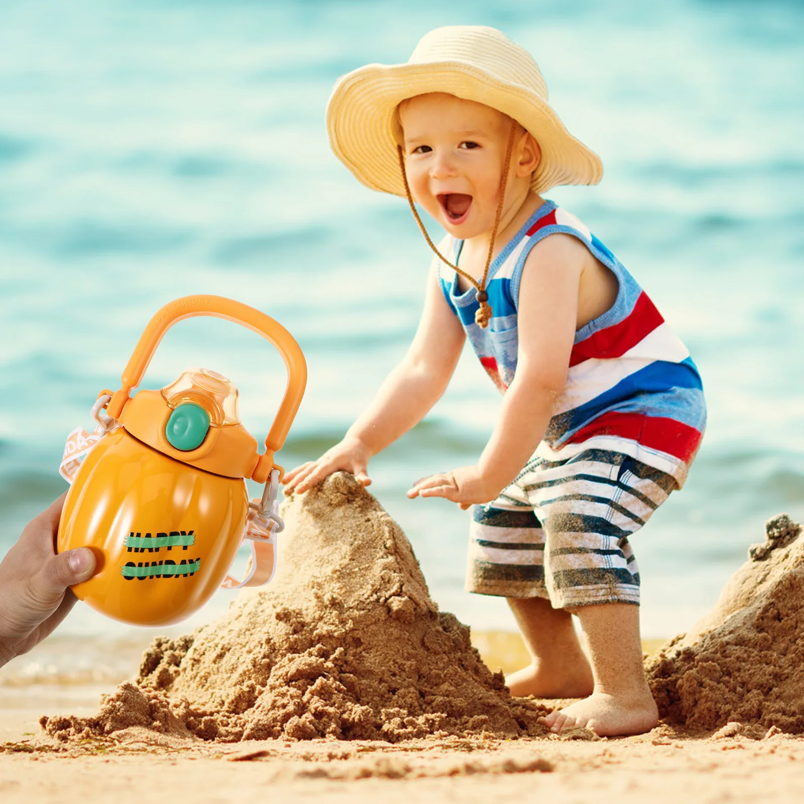 سعة كبيرة كوب اليقطين زجاجة ماء الفولاذ المقاوم للصدأ المحمولة أجهزة لياقة خارجية المشي لمسافات طويلة التخييم الرياضة الترطيب #5