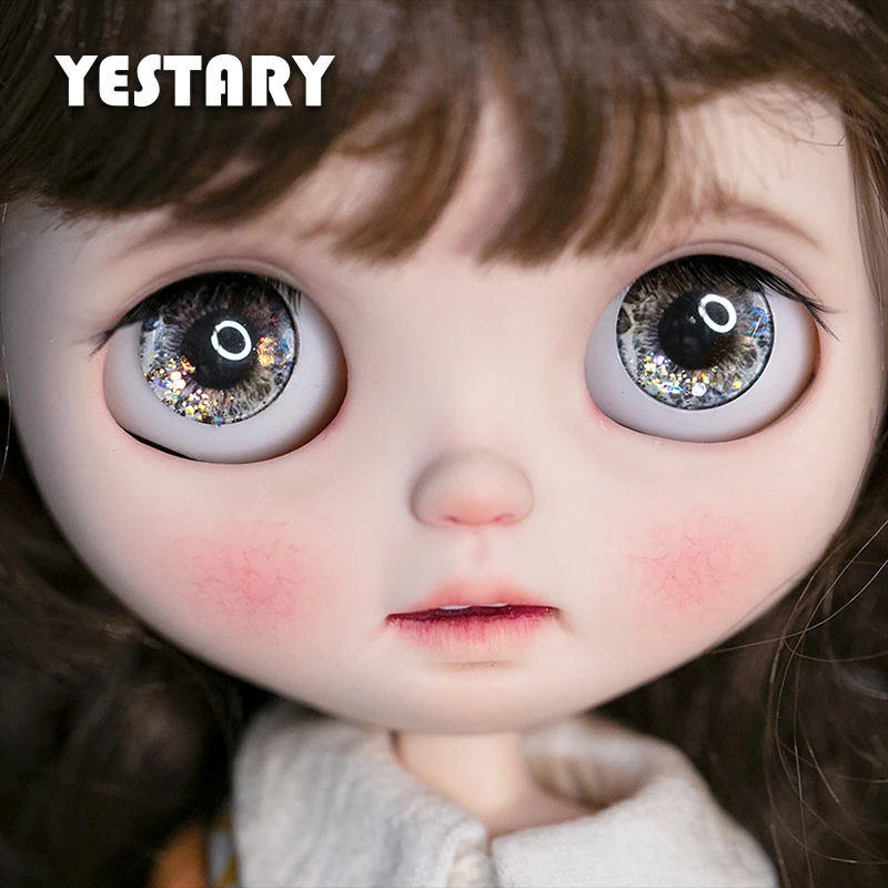 

YESTARY BJD Doll Accessories Eyes For 1/6 Toys Diy Handmades sparkling Colour Glass Eyes For Blythe BJD Dolls Eye Girl Gifts