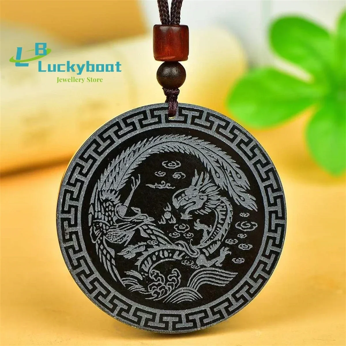 Natural Hotan Jade Round Dragon Pendant Simple and Generous Personality Exquisite Fashion Versatile Men and Women
