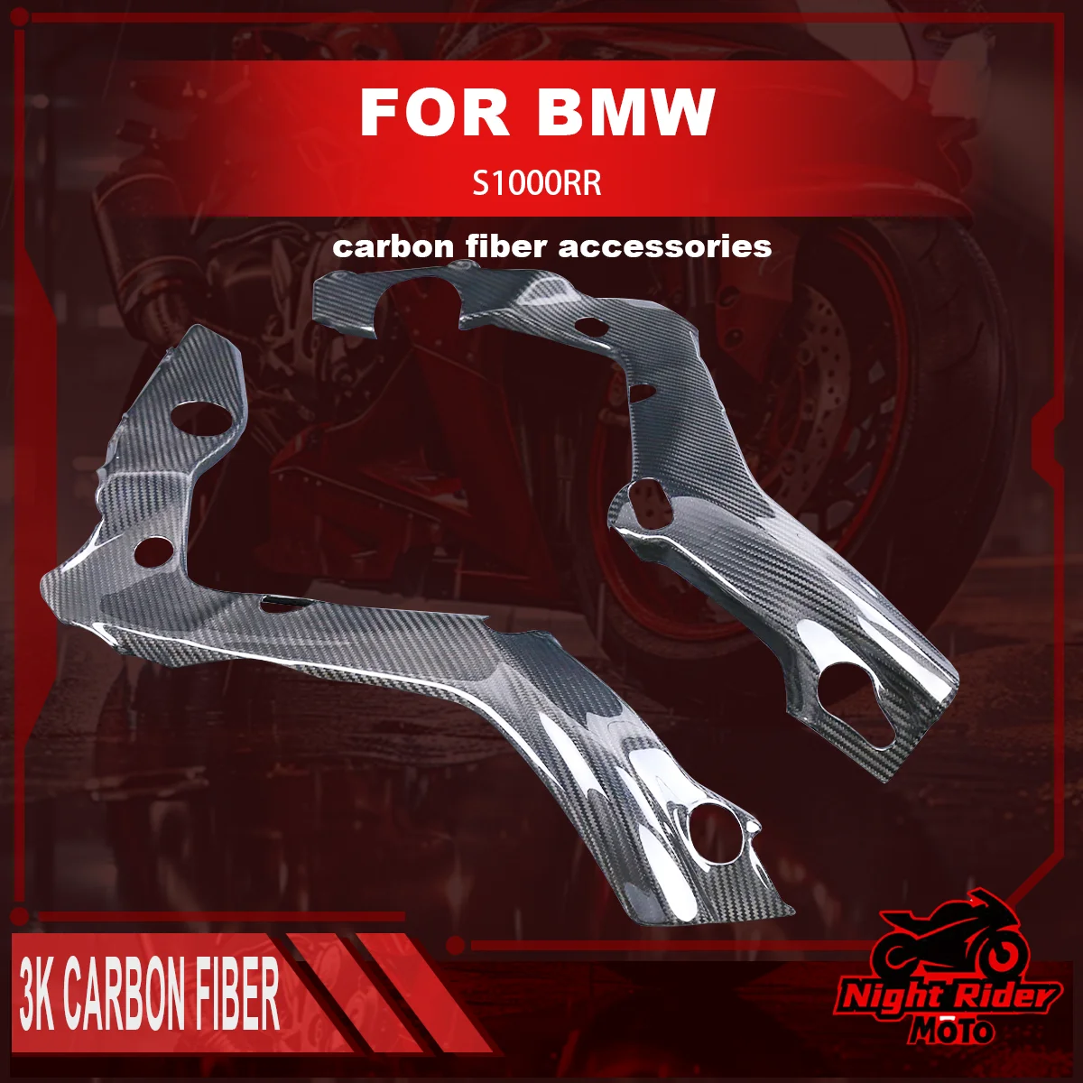 ل BMW S1000RR 2019 2020 2021 2022 2023 2024 2025 دراجة نارية 100% ألياف الكربون الهيكل العظمي غطاء دراجة نارية الملحقات