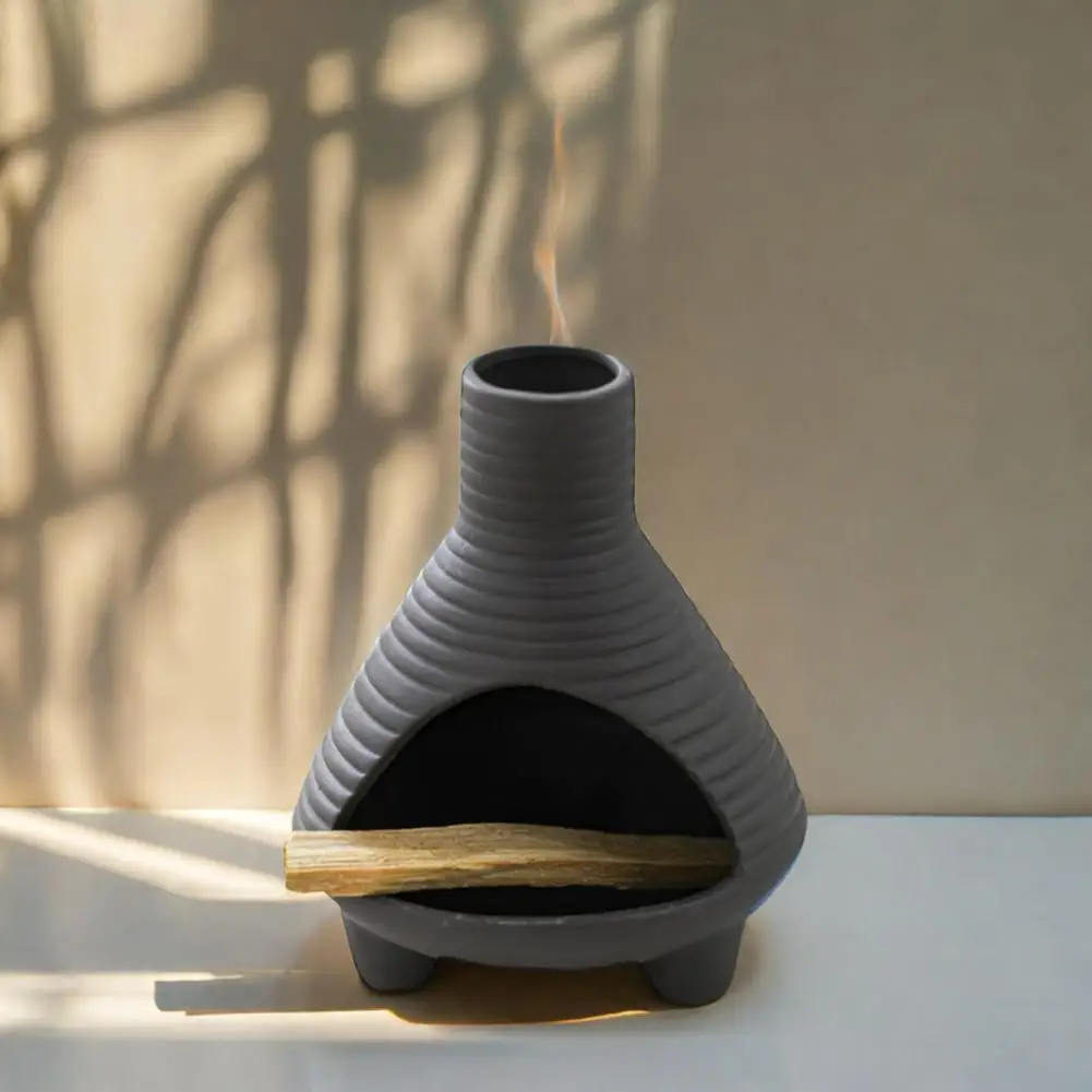 Handmade Ceramics Palo Santo Holder Sages Stick Dish Smudge Bowl Cone Incense Burner Chimenea Yoga Meditation Zen Decoration