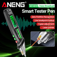 Tester Pen Non-Contact Voice Broadcast Detector Meter ANENG VC1019 Circuit Breaker Finder 12-1000V NCV Voltage Probing Tester