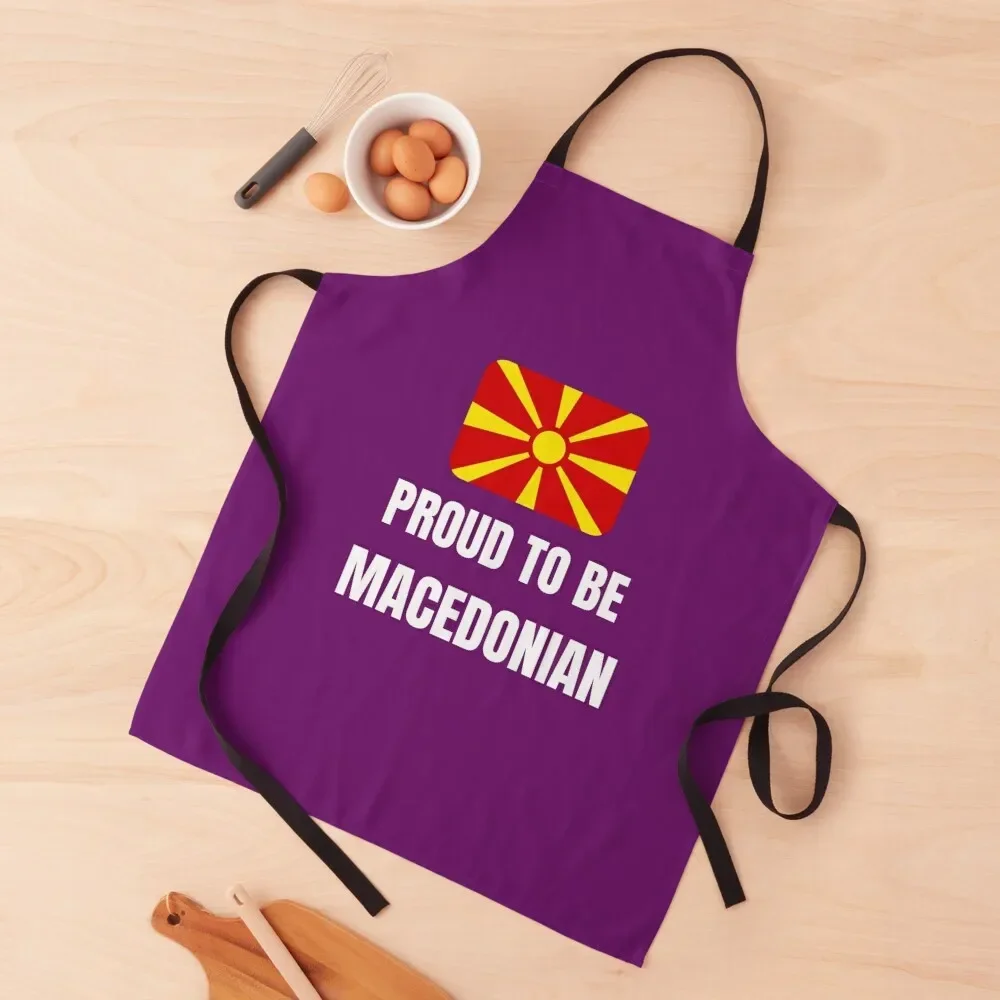 Proud to be Macedonian Apron cleanings Womens Dresses Apron