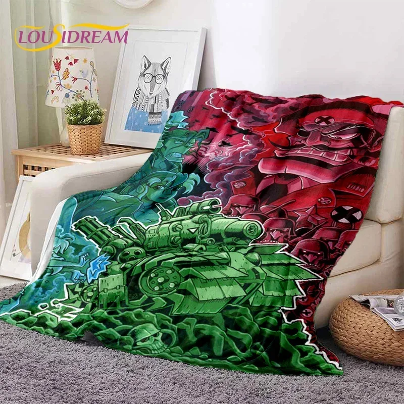 Metal Slug Classic Retro Game Cartoon Soft Flannel Blanket for Beds Bedroom Sofa Picnic,Throw Blanket for Cover Outdoor Leisure