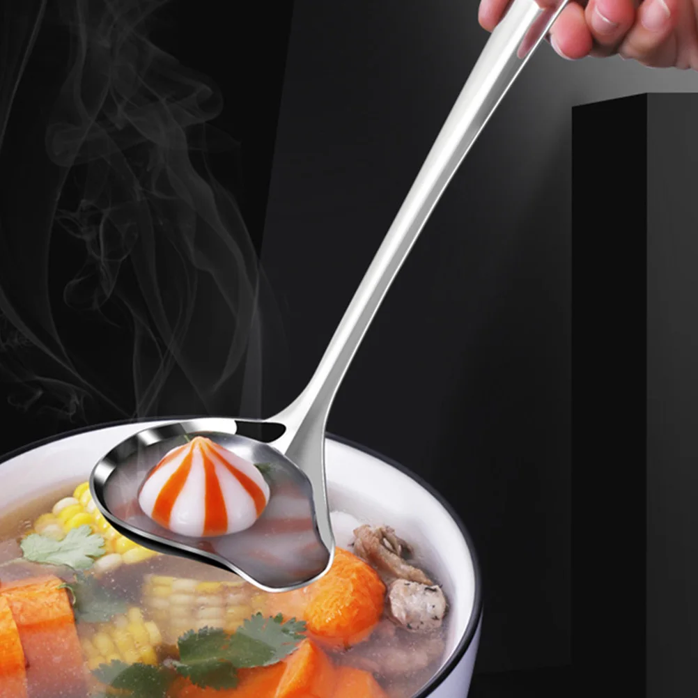 

1 set 1 Set Duckbill Colander Stainless Steel Fine Holes Long Handle Scald Resistant Hot Pot Serving Soup Strainer Home Kitchen