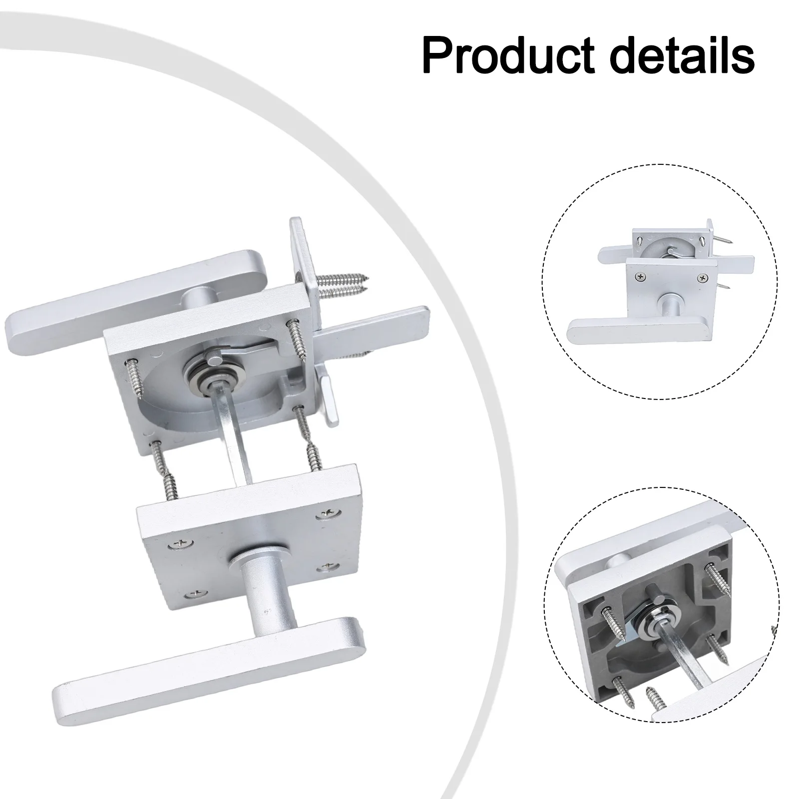 19 14 6CM Garden Door Latch High quality Aluminum for child Safety Flip Door Latch Easy To Install For Garden Safety