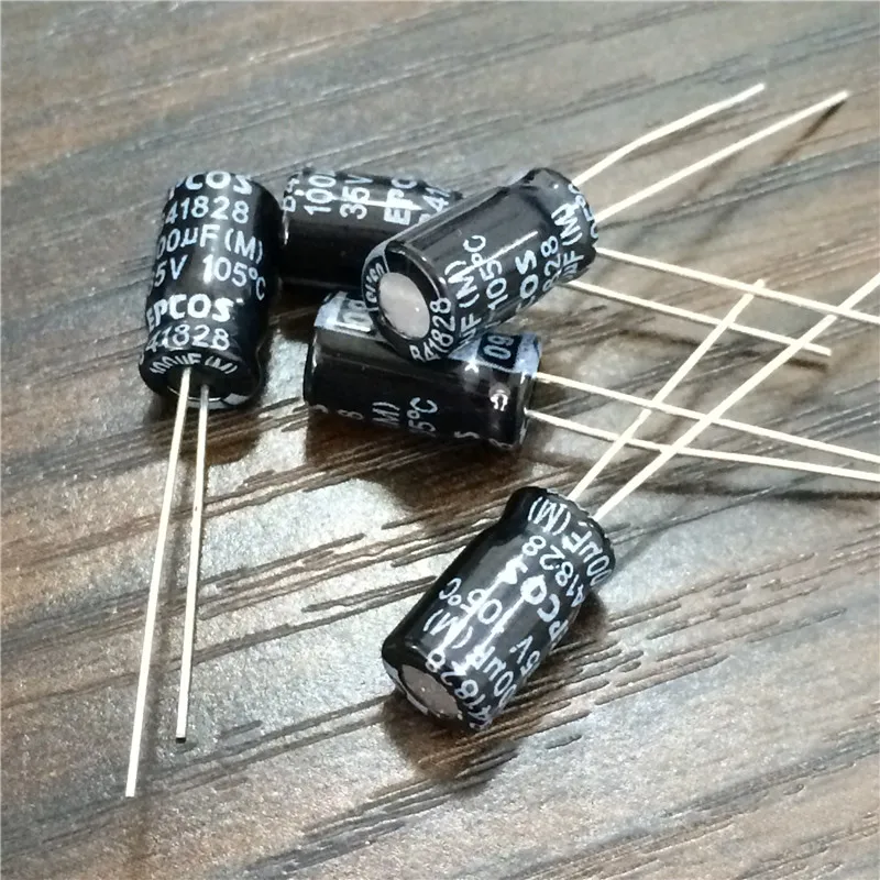 10pcs 100uF 35V EPCOS B41828 Series 6.3x11 มม.35V100uF อลูมิเนียม Electrolytic Capacitor