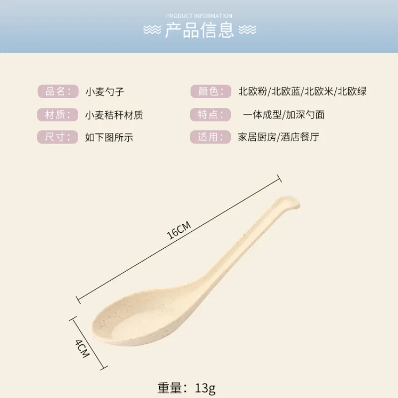 4Pcs Soup Spoon Set Japanese Kitchen Utensil Cooking Tools Creative Dessert Milk Stirring Plastic Tableware Dinner s