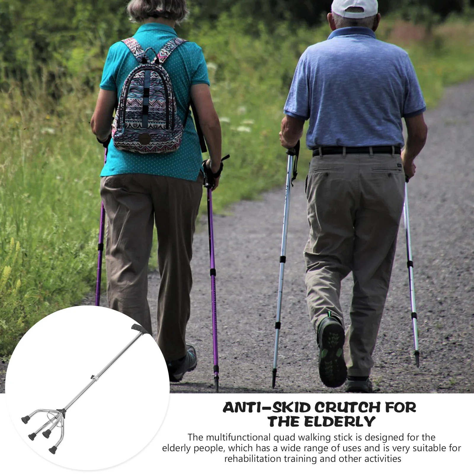 

Регулируемая нескользящая трость с четырьмя тростями для пожилых людей, прочный, легкий, алюминиевый сплав, вспомогательный инструмент для ходьбы