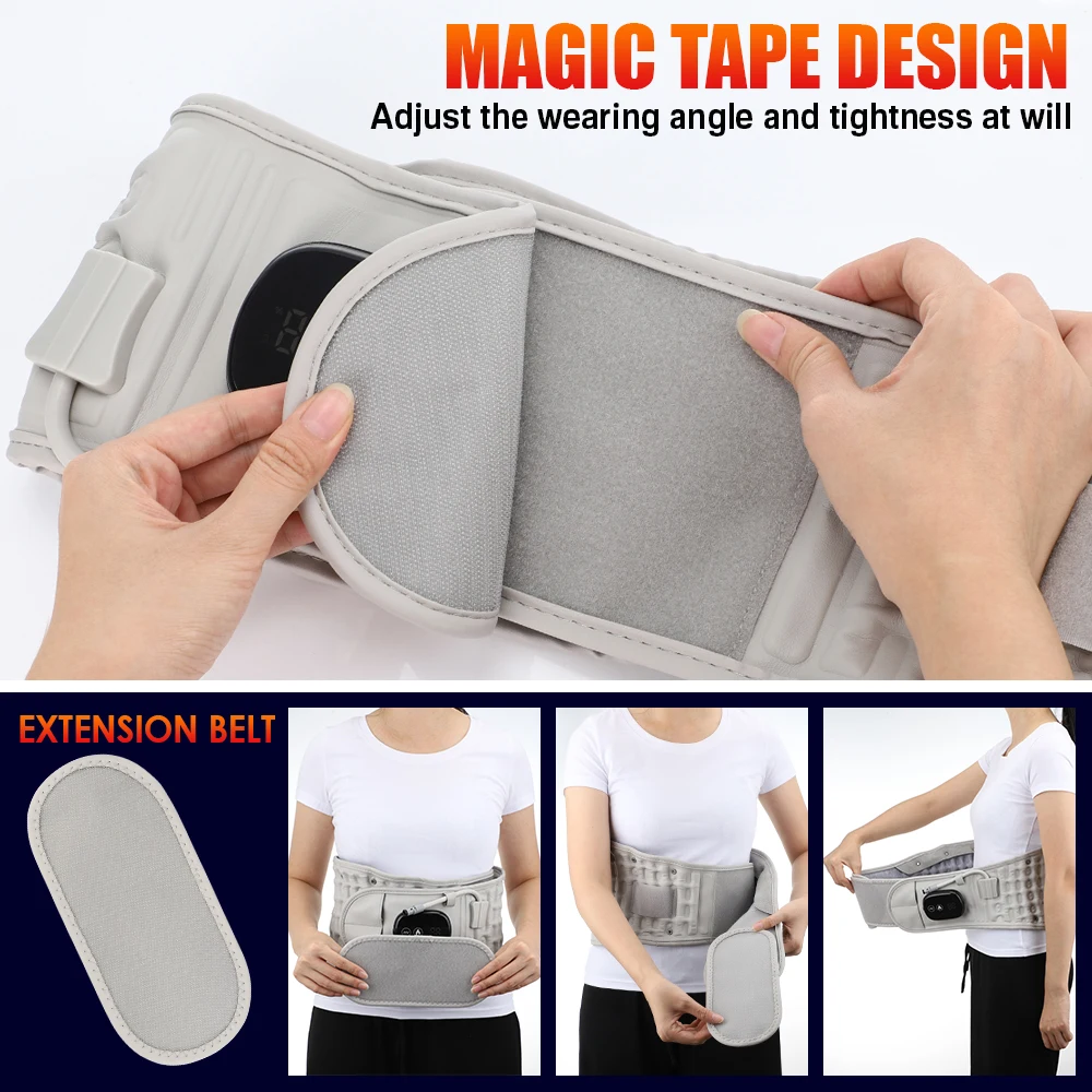 Electric Inflatable Airbag Massage Belt New Upgrade Sideway Extrusion Waist Support Massager Relaxation