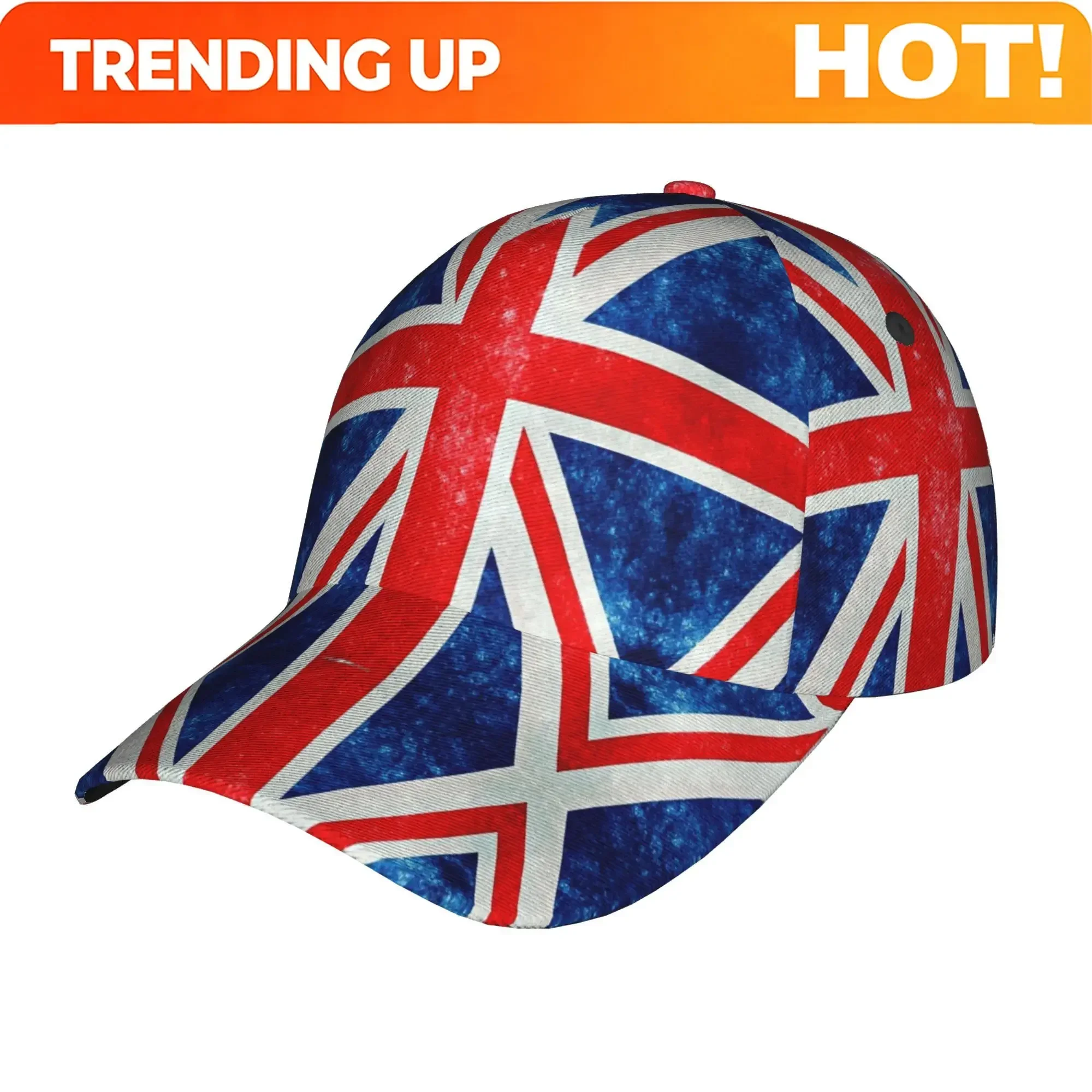 1pc Of Baseball Caps Featuring A Textured UK Flag Design, Suitable For Street Style, Sports, And Casual Outdoor Wear. These Truc