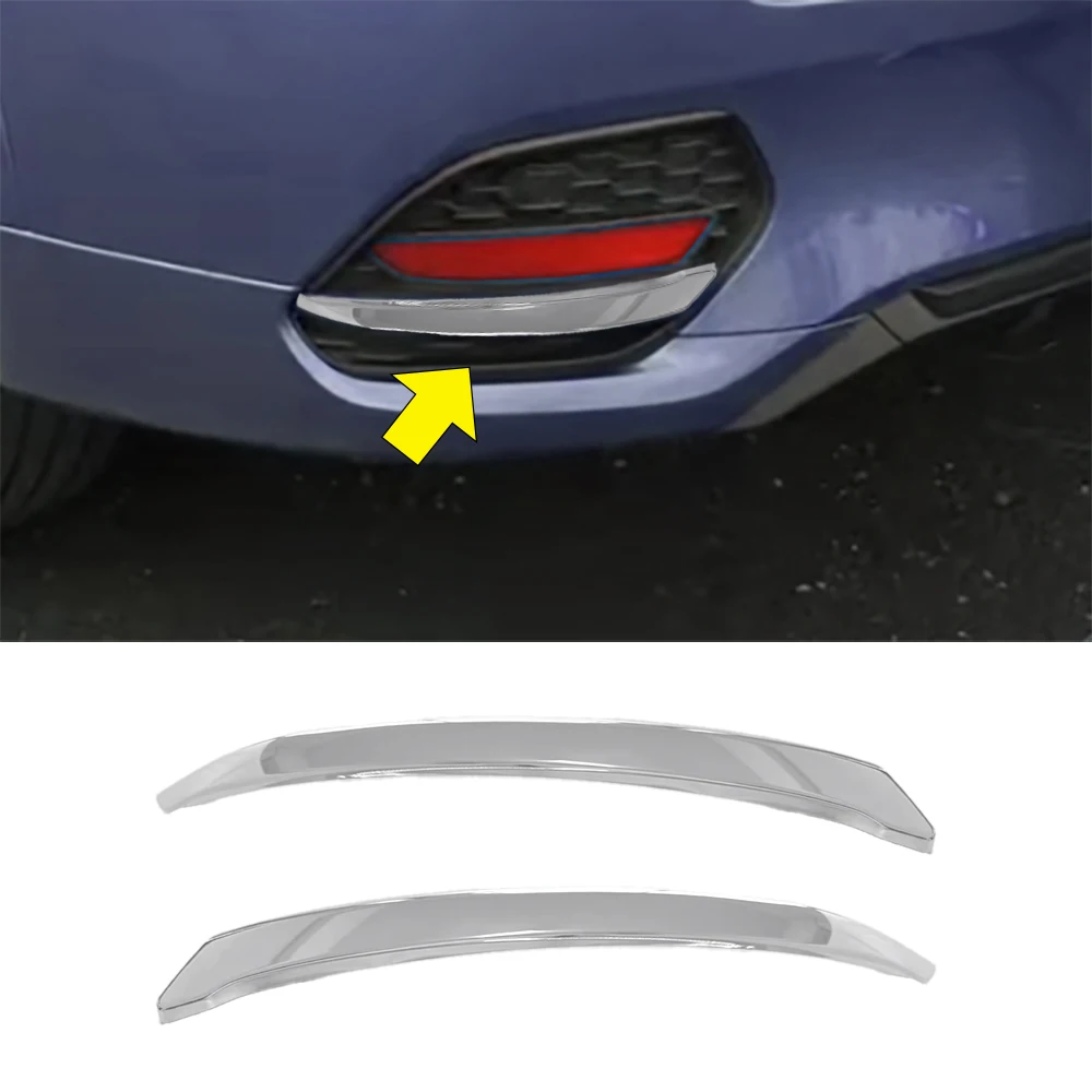 

Accessories For 2025 2026 Mazda CX-70 CX70 Chrome Rear Side Bumper Fog Light Trim Moulding Garnish