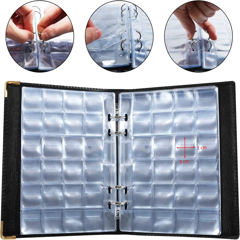 Coin Binder Album For Coins Collection Medallions badgesCoin Album Replaceable Loose Leaf Collect Book
